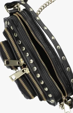 zwarte núnoo schoudertas helena disco gold