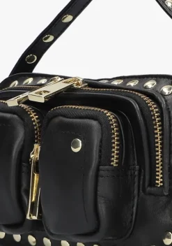 zwarte núnoo schoudertas helena disco gold