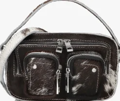 zwarte núnoo schoudertas helena black dots