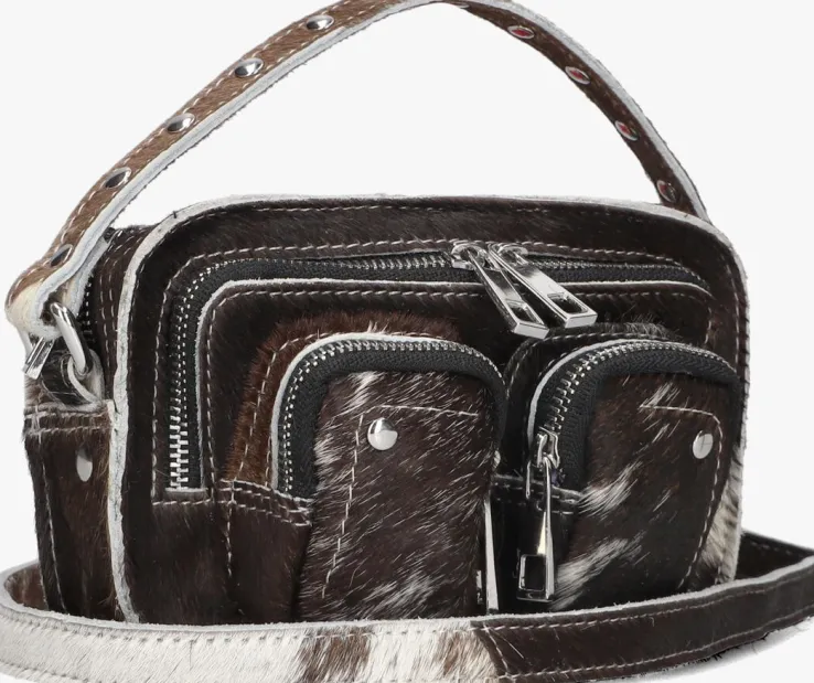 zwarte núnoo schoudertas helena black dots