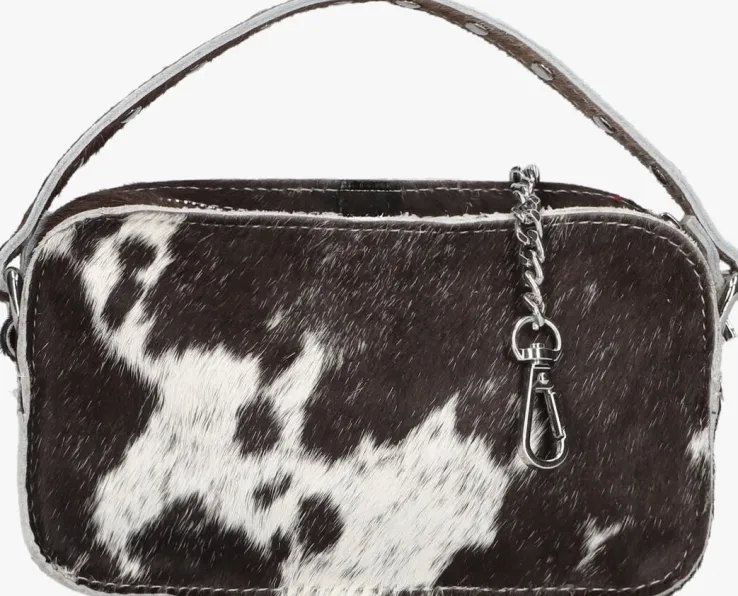 zwarte núnoo schoudertas helena black dots