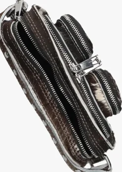 zwarte núnoo schoudertas helena black dots