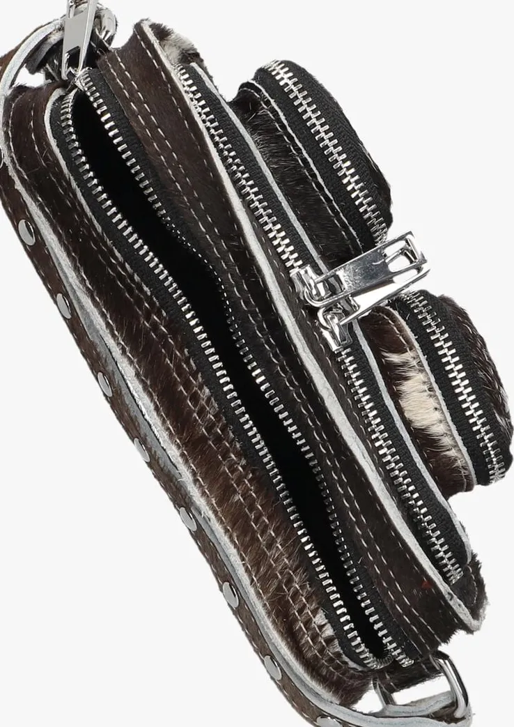 zwarte núnoo schoudertas helena black dots