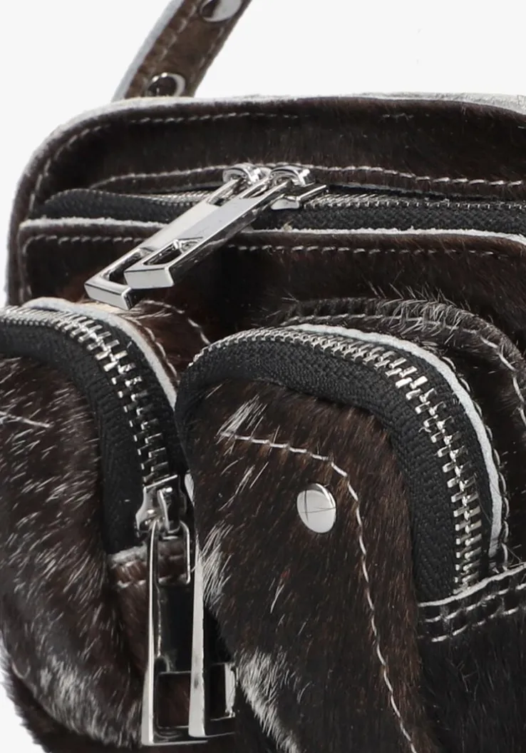 zwarte núnoo schoudertas helena black dots