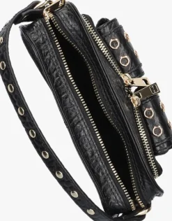 zwarte núnoo schoudertas helena eyelet