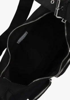 zwarte núnoo schoudertas sally pocket recycled nylon
