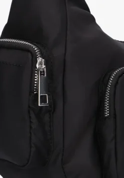 zwarte núnoo schoudertas sally pocket recycled nylon