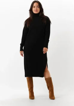 zwarte not shy midi jurk teba