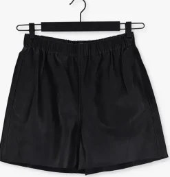 zwarte notes du nord broeken debbie leather short
