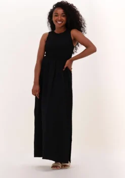 zwarte notes du nord maxi jurk darcy dress