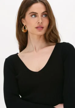 zwarte notes du nord midi jurk christine knitted dress