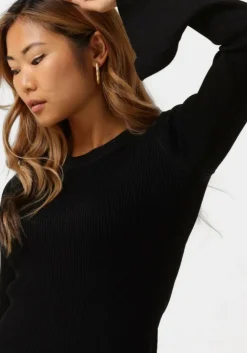 zwarte notes du nord midi jurk elena knitted dress