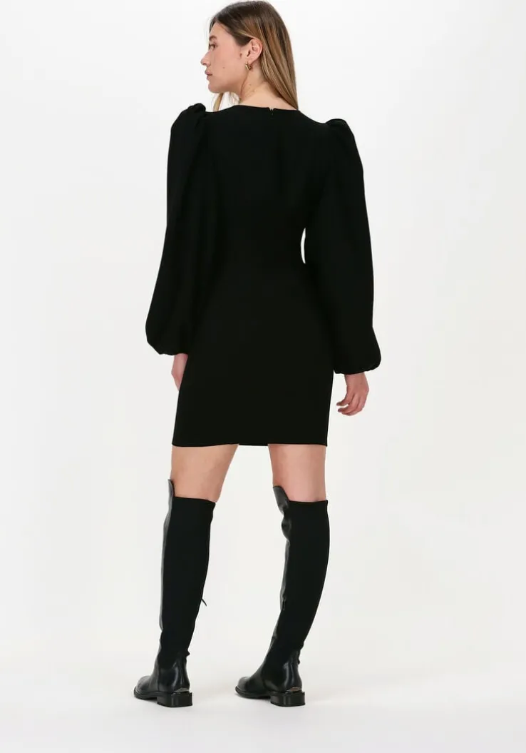 zwarte notes du nord mini jurk oliana short dress