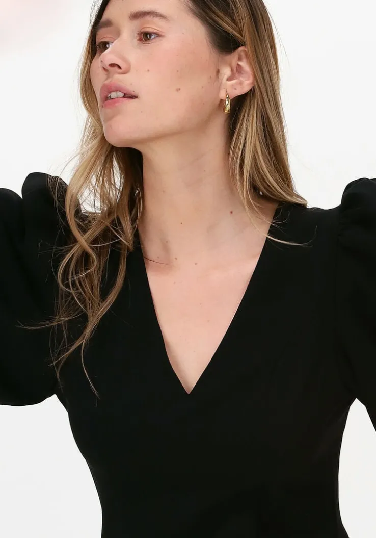 zwarte notes du nord mini jurk oliana short dress