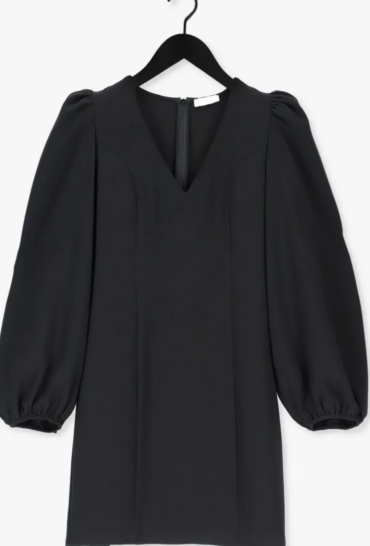 zwarte notes du nord mini jurk oliana short dress