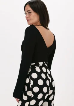 zwarte notes du nord trui christine knitted blouse