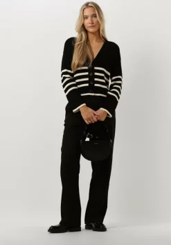 zwarte notes du nord vest gaia cardigan