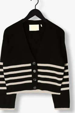 zwarte notes du nord vest gaia cardigan