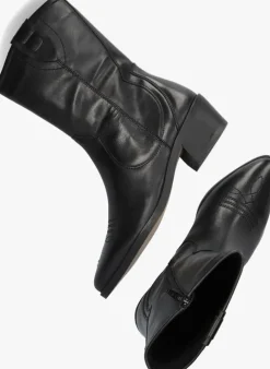 zwarte notre-v enkellaarsjes 18050