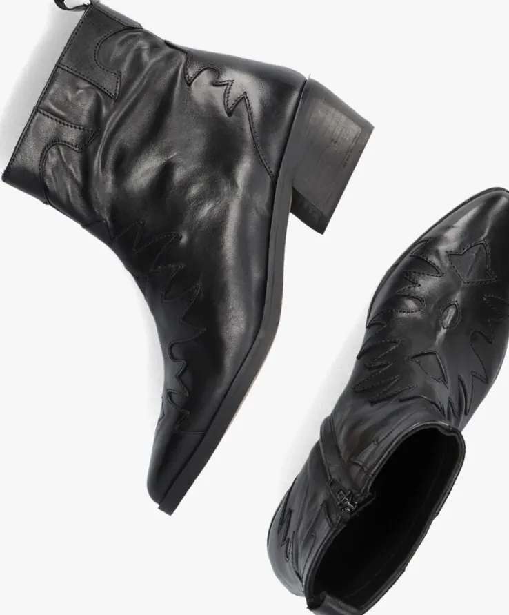 zwarte notre-v enkellaarsjes 18060