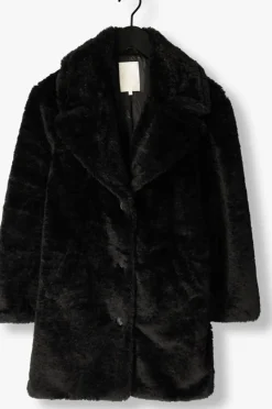 zwarte notre-v faux fur jas nv-ecrin