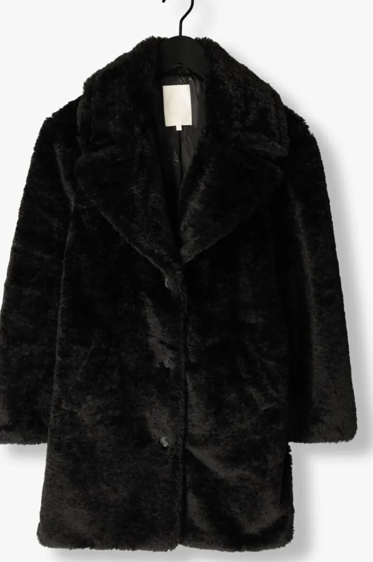 zwarte notre-v faux fur jas nv-ecrin