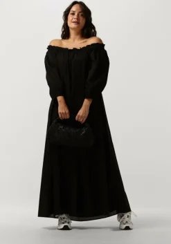 zwarte notre-v maxi jurk nv-danya off shoulder dress