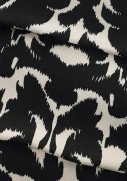 zwarte notre-v midi jurk satin dress one