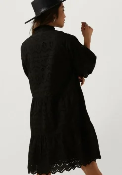zwarte notre-v mini jurk nv-donna dress broderie anglaise dress