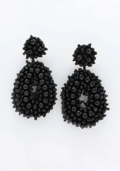 zwarte notre-v oorbellen earring beads