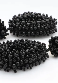 zwarte notre-v oorbellen earring beads