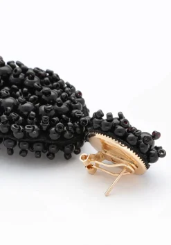 zwarte notre-v oorbellen earring beads