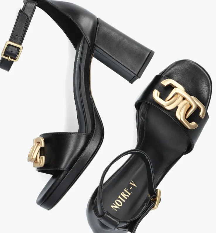 zwarte notre-v sandalen 99908