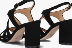 zwarte notre-v sandalen met hak 22552