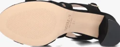 zwarte notre-v sandalen met hak 22552