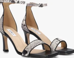 zwarte notre-v sandalen met hak 86605