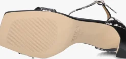 zwarte notre-v sandalen met hak 86605