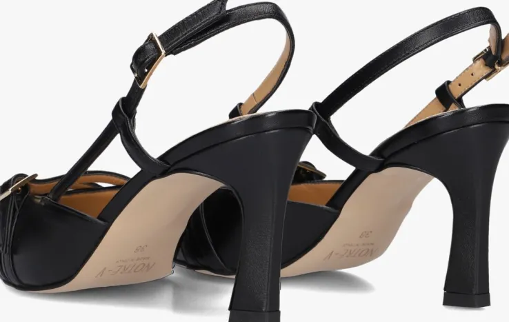 zwarte notre-v slingbacks 7212