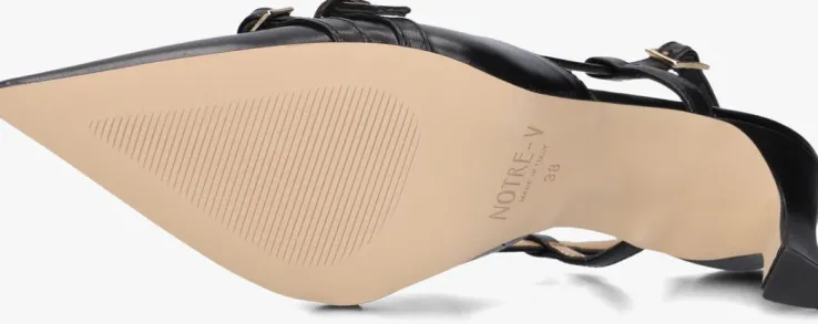 zwarte notre-v slingbacks 7212