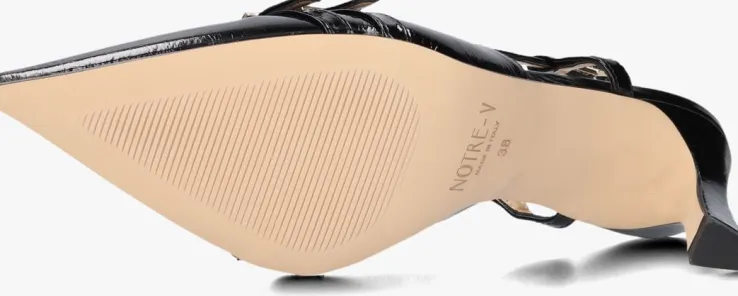 zwarte notre-v slingbacks 7212