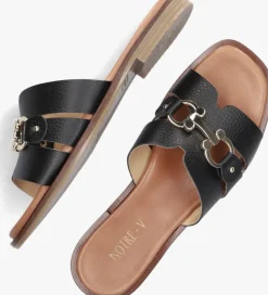 zwarte notre-v slippers 22718