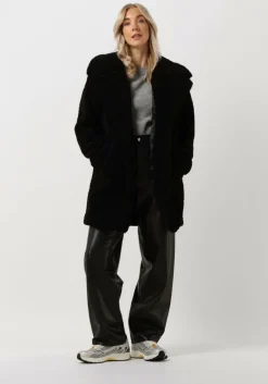 zwarte notre-v teddy jas teddy coat short
