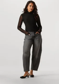 zwarte notre-v tops & t-shirts nv-guliana mesh top