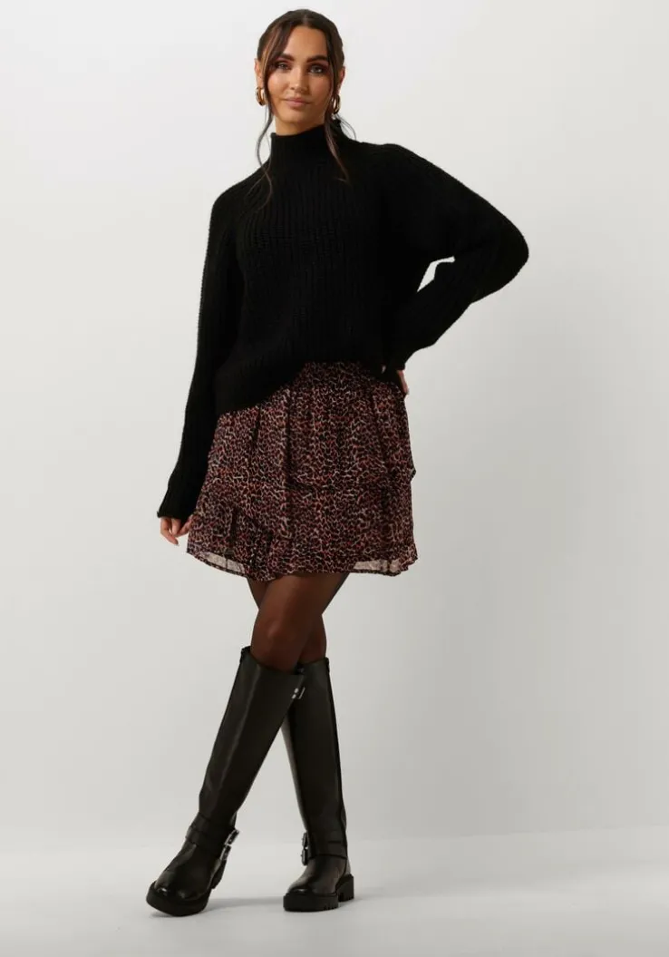 zwarte notre-v trui heavy knit top