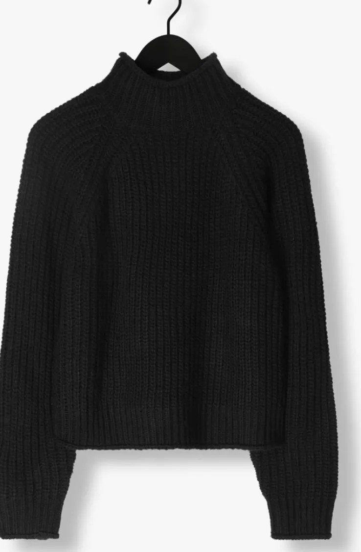 zwarte notre-v trui heavy knit top