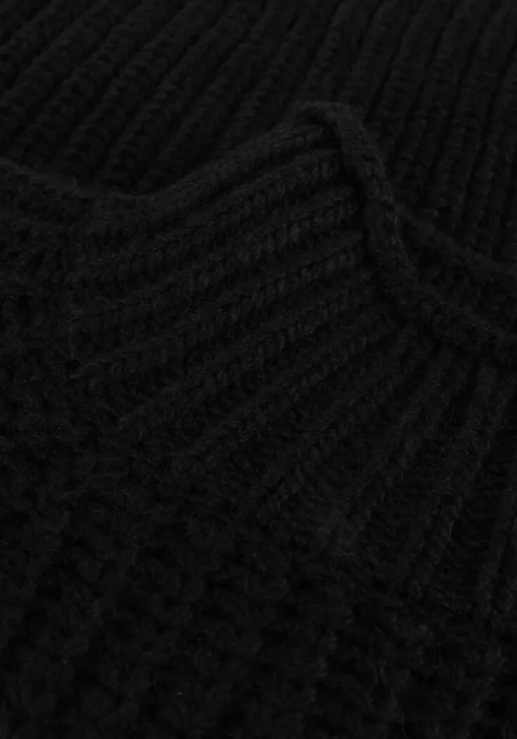 zwarte notre-v trui heavy knit top