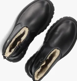 zwarte nubikk chelsea boots fae leva fur jr