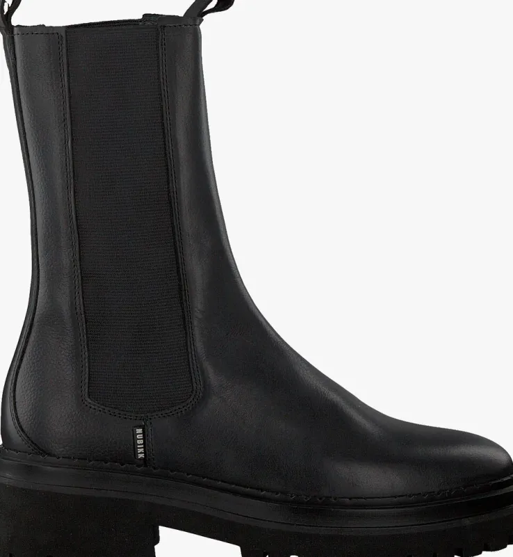 zwarte nubikk chelsea boots fae adams