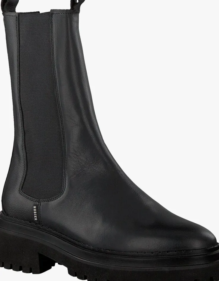 zwarte nubikk chelsea boots fae adams