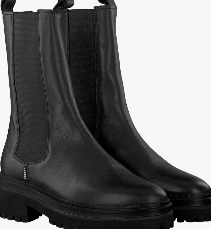 zwarte nubikk chelsea boots fae adams